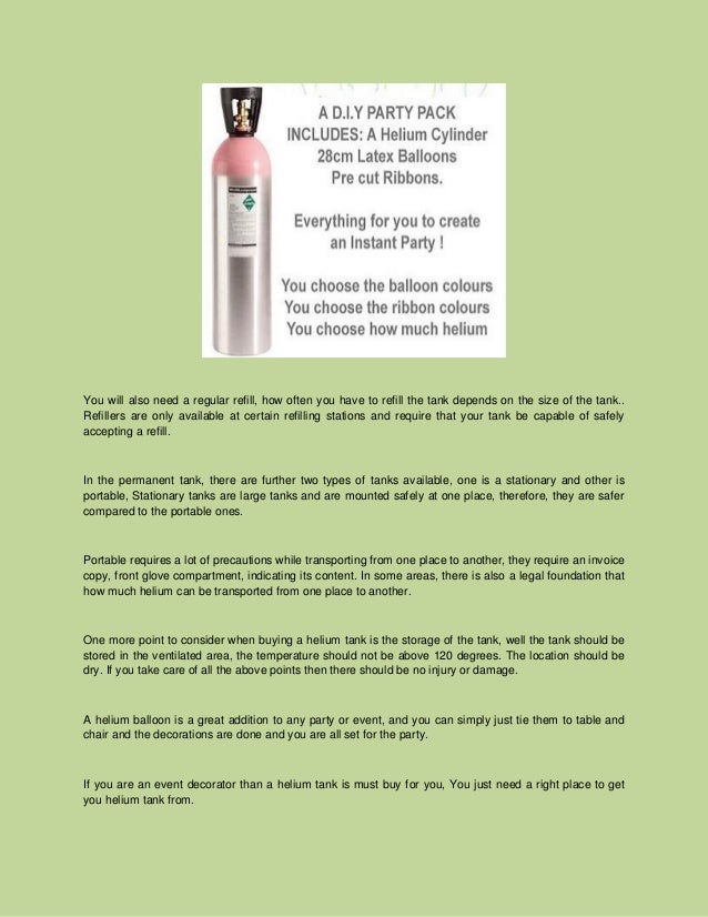 Helium Tank Buying Tips