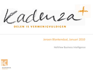 Jeroen Blankendaal, Januari 2010

        HeliView Business Intelligence
 