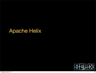 Apache Helix
12Thursday, June 5, 14
 