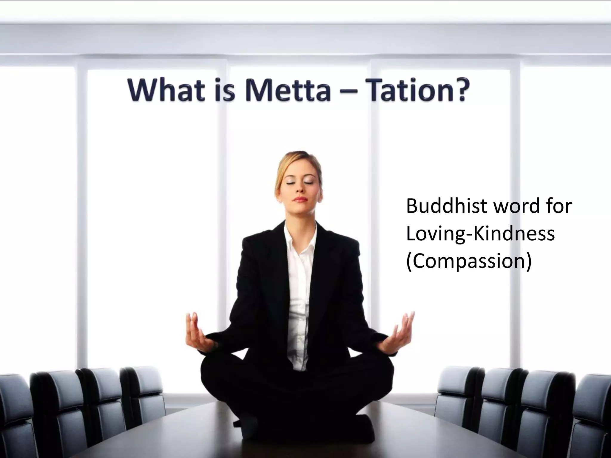 Buddhist word for 
Loving-Kindness 
(Compassion) 
 