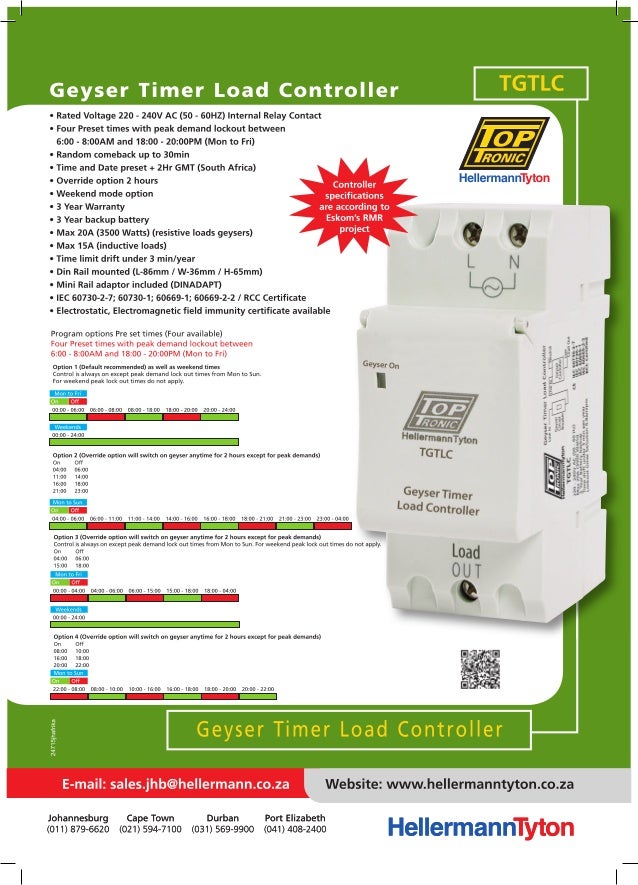 Hellermann Geyser Pool Timer