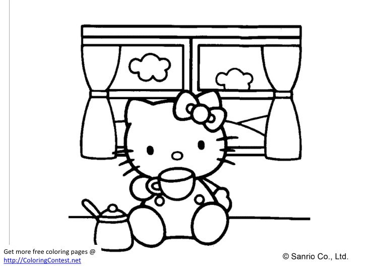 Free Hello Kitty Coloring Book