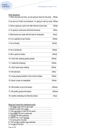 Prep 2 Worksheet Hello 6 7 8 Pdf