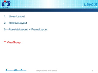 Layout ** ViewGroup 
