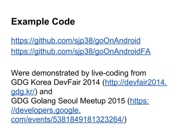 Develop Android app using Golang