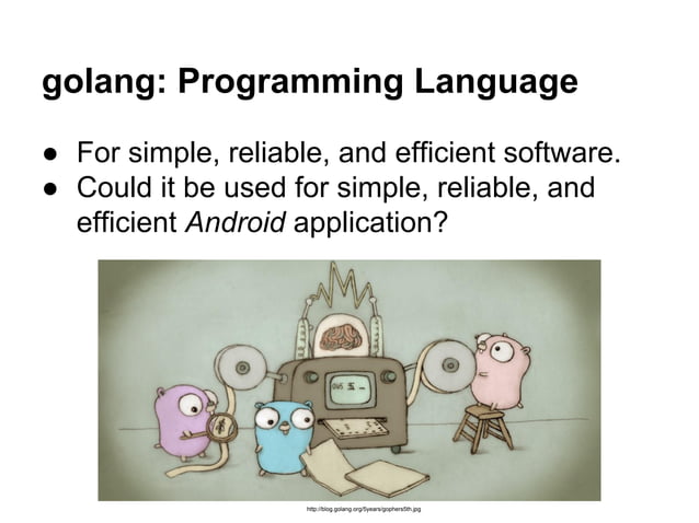 Develop Android app using Golang