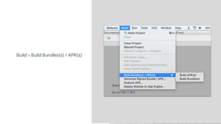 Build > Build Bundles(s) / APK(s)
 
