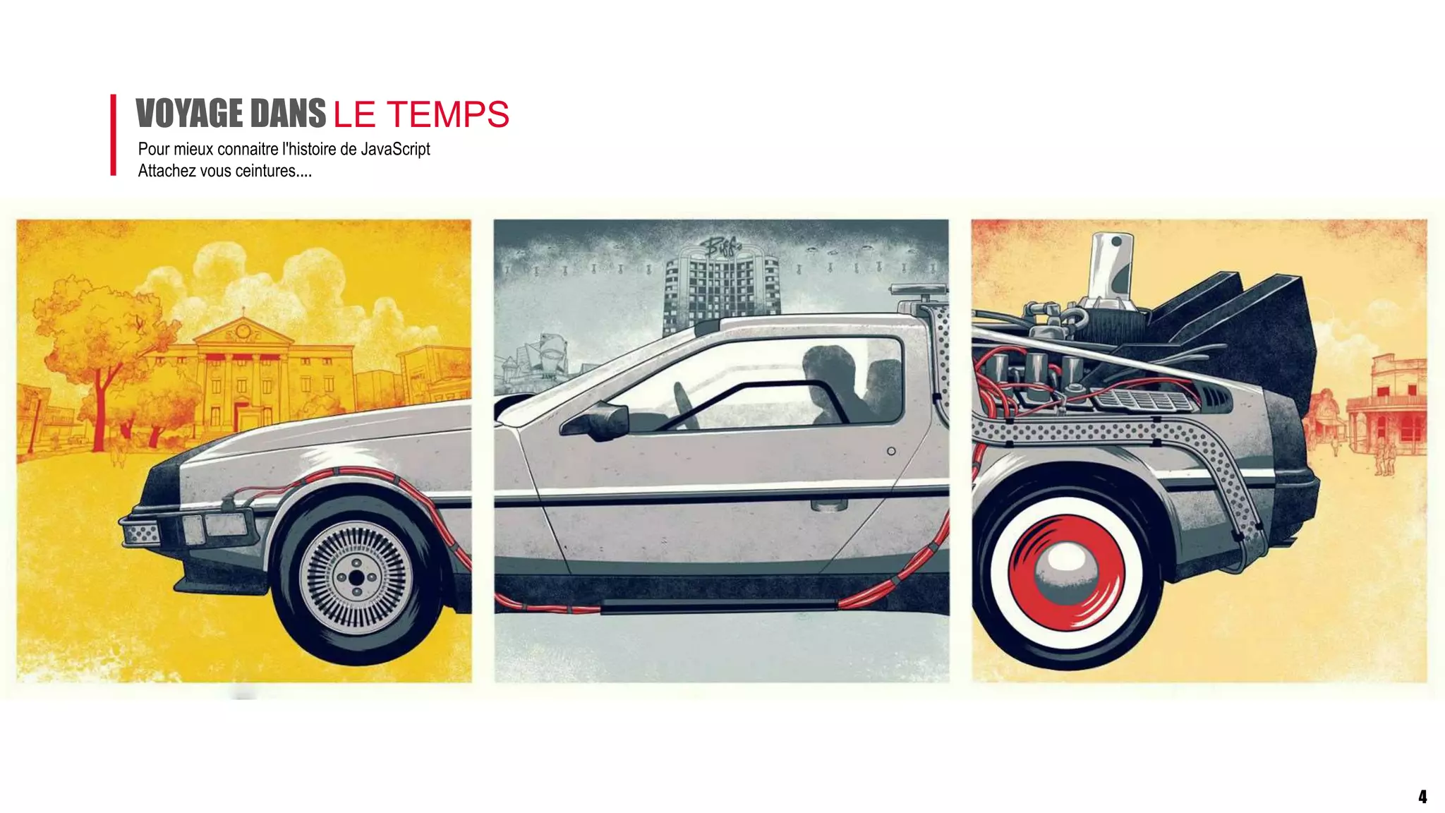 VOYAGE DANS LE TEMPS
Pour mieux connaitre l'histoire de JavaScript
Attachez vous ceintures....
4
 