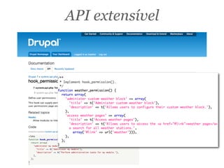 API extensível
 