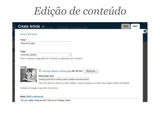 Edição de conteúdo
 