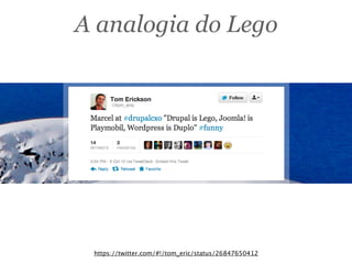 https://twitter.com/#!/tom_eric/status/26847650412
A analogia do Lego
 