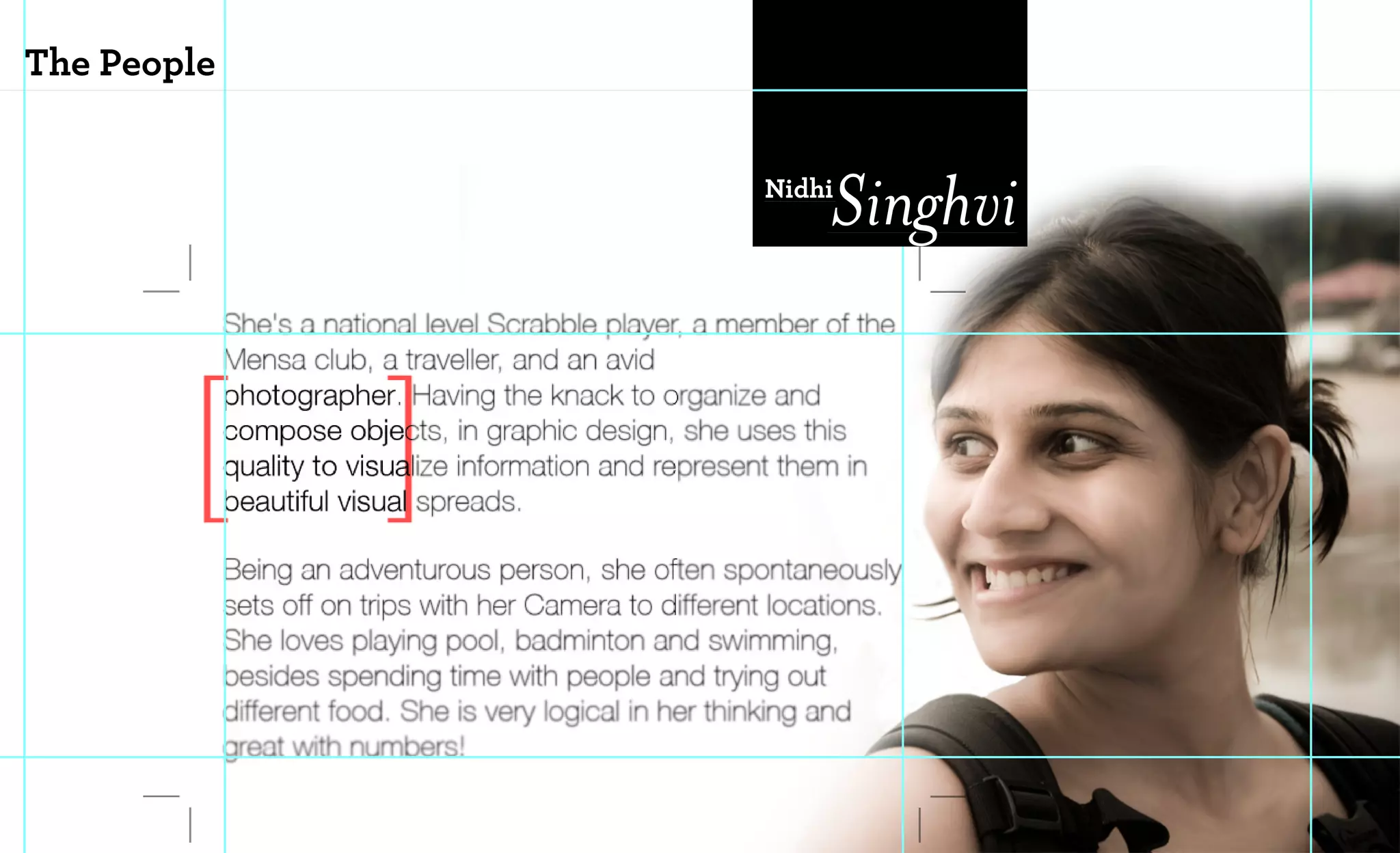 The People


                 Singhvi
             Nidhi
 