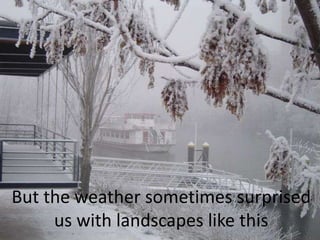 But the weather sometimes surprised
us with landscapes like this

 