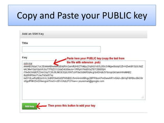 Copy and Paste your PUBLIC key
 