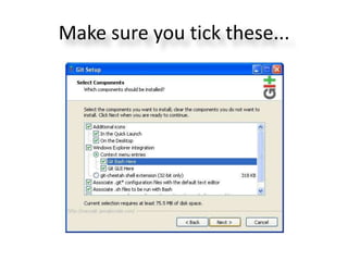 Make sure you tick these...
 