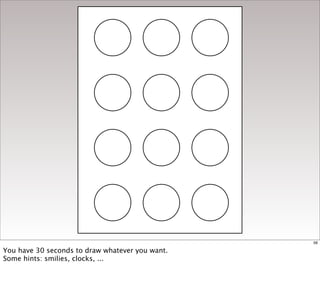 56

You have 30 seconds to draw whatever you want.
Some hints: smilies, clocks, ...
 