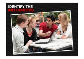 IDENTIFY THE
INFLUENCERS
 