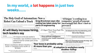 In my world, a lot happens in just two
weeks……
 