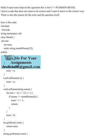 Hello I need some help on this question this is for C++ PEARSON REVE.pdf