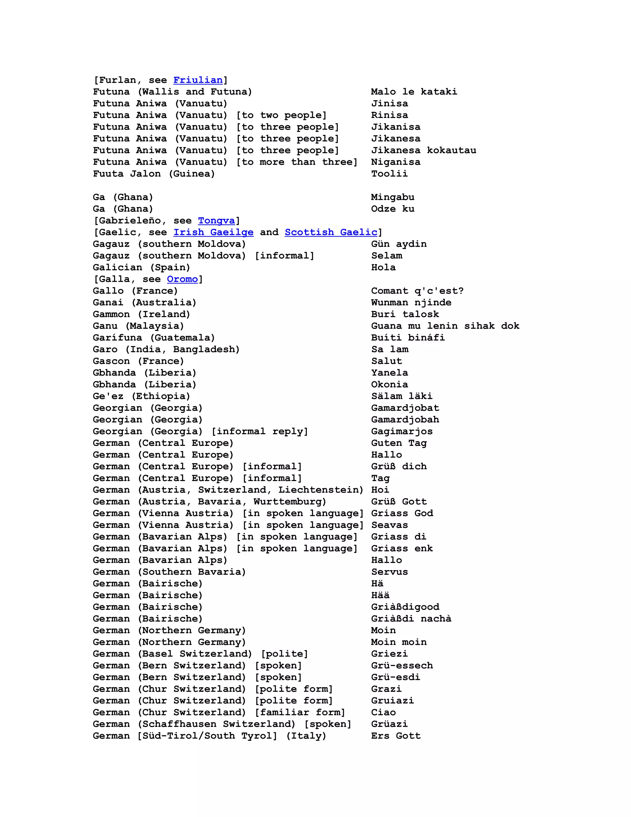 Hello In Many Languages