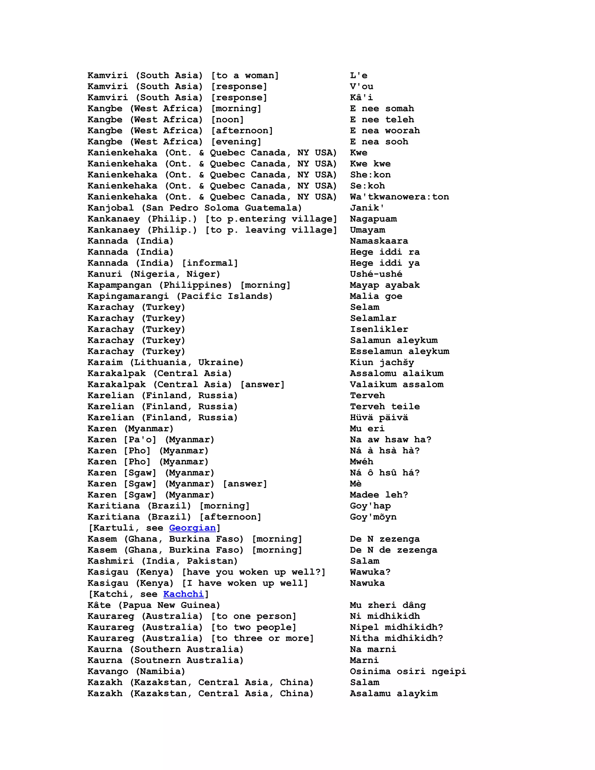 Hello In Many Languages