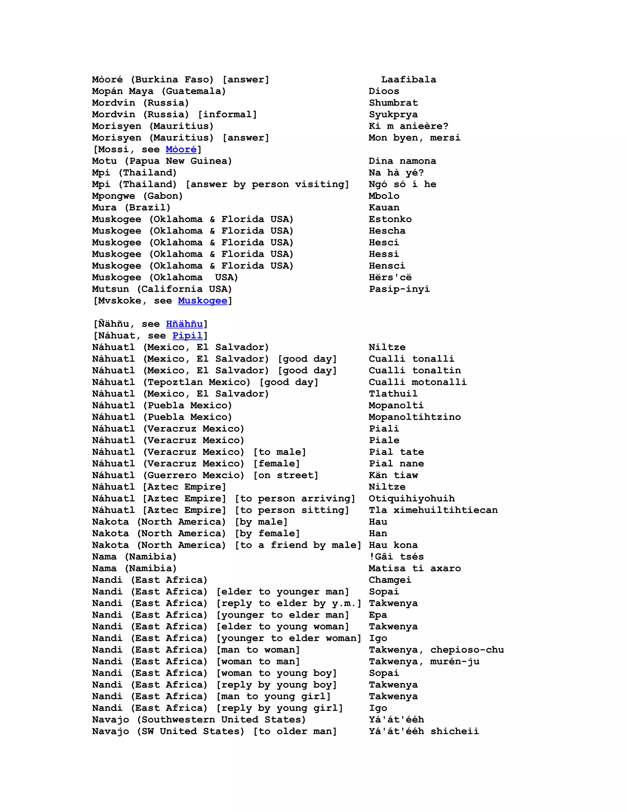 Hello In Many Languages