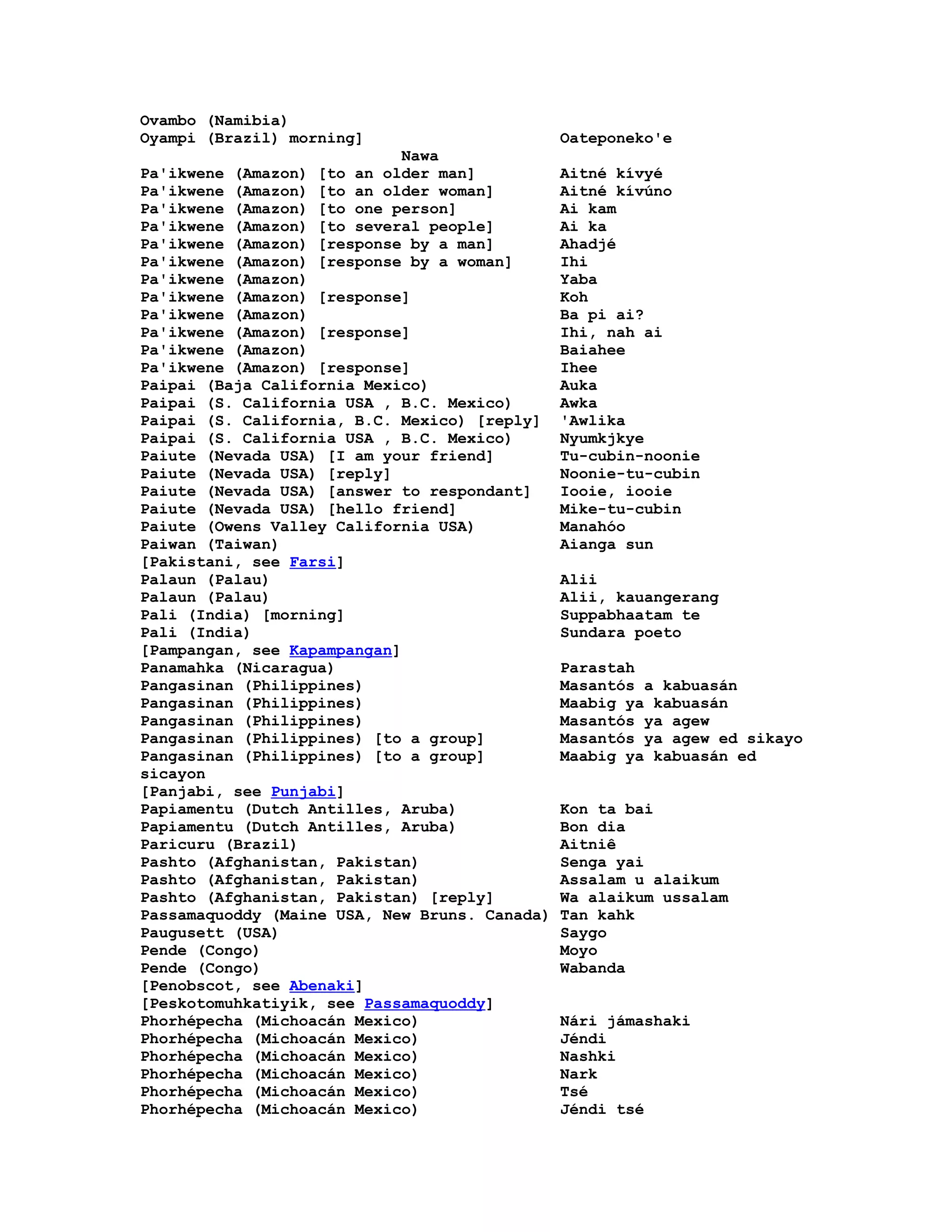 Hello In Many Languages