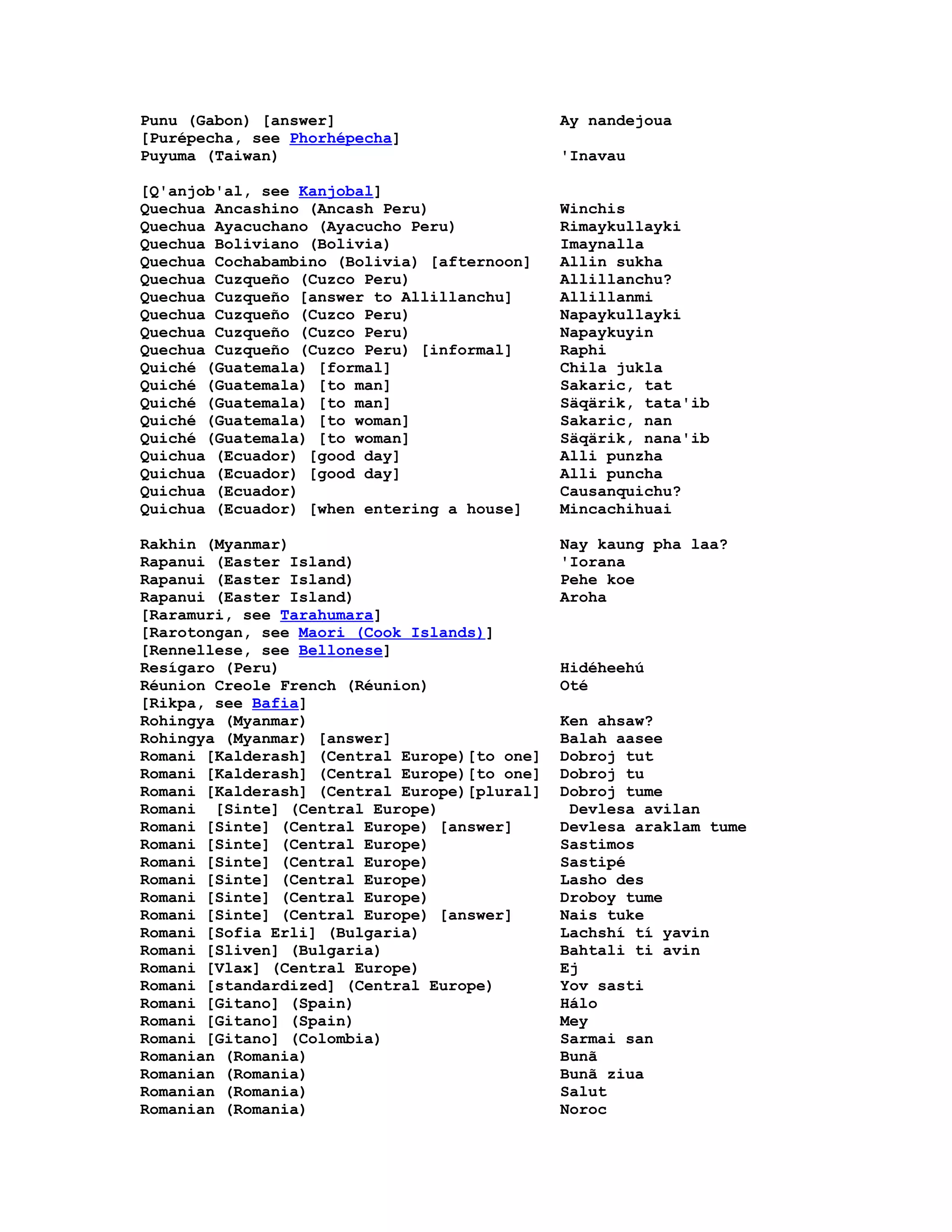 Hello In Many Languages