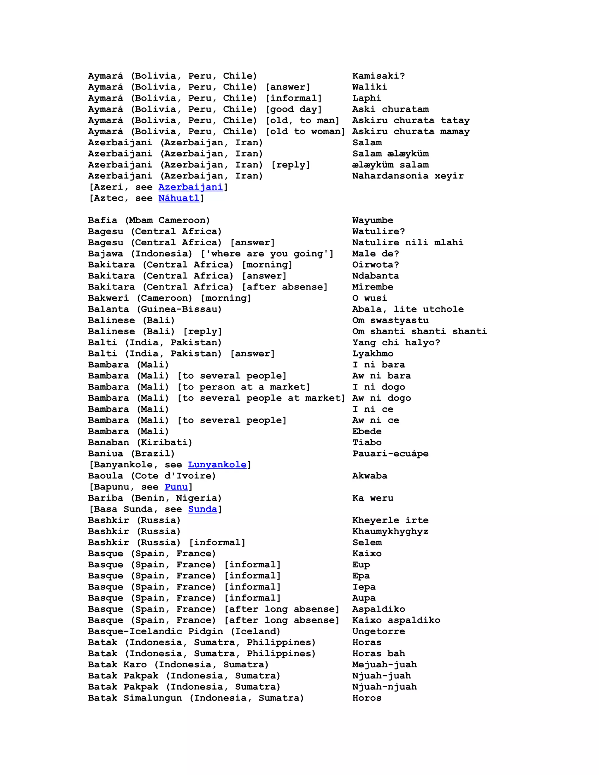 Hello In Many Languages