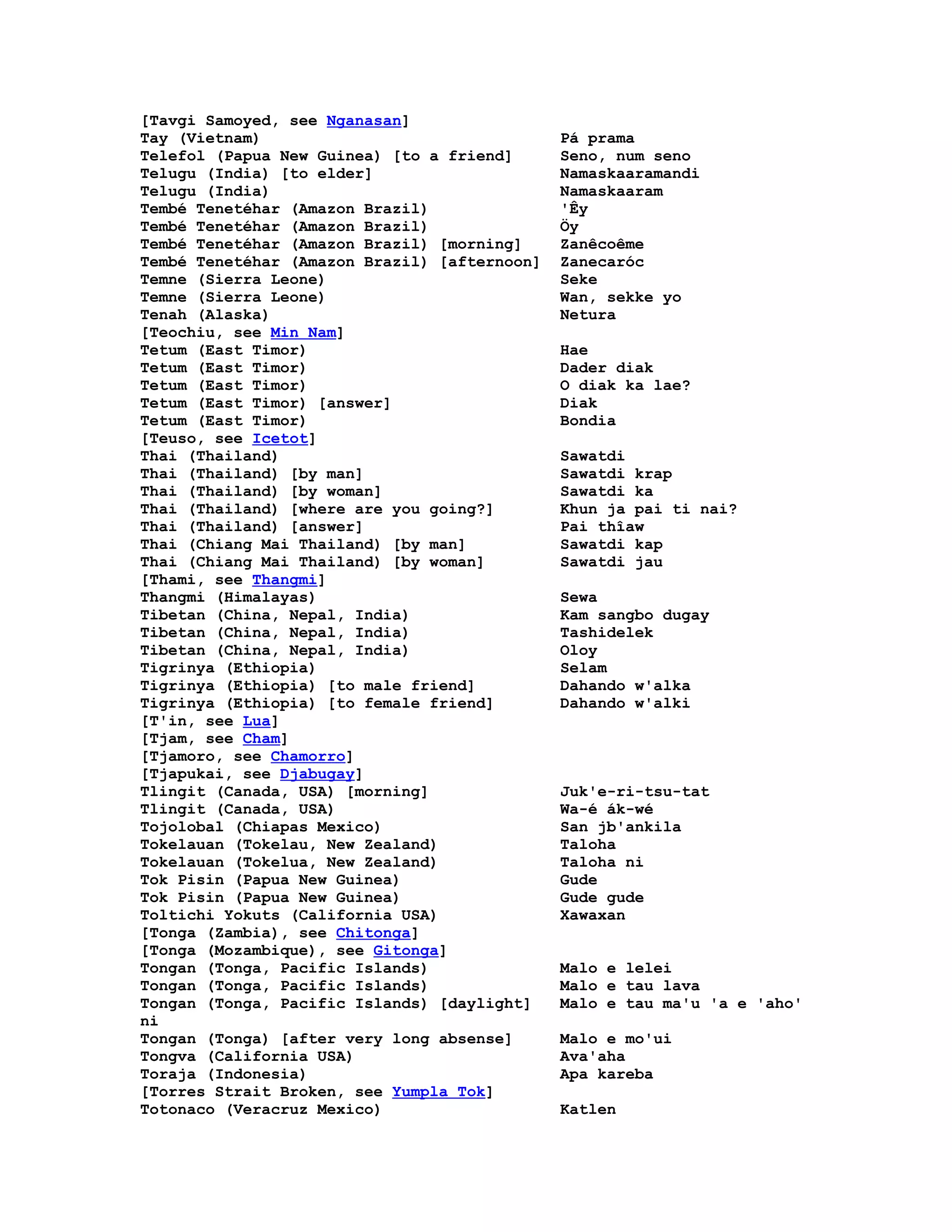 Hello In Many Languages