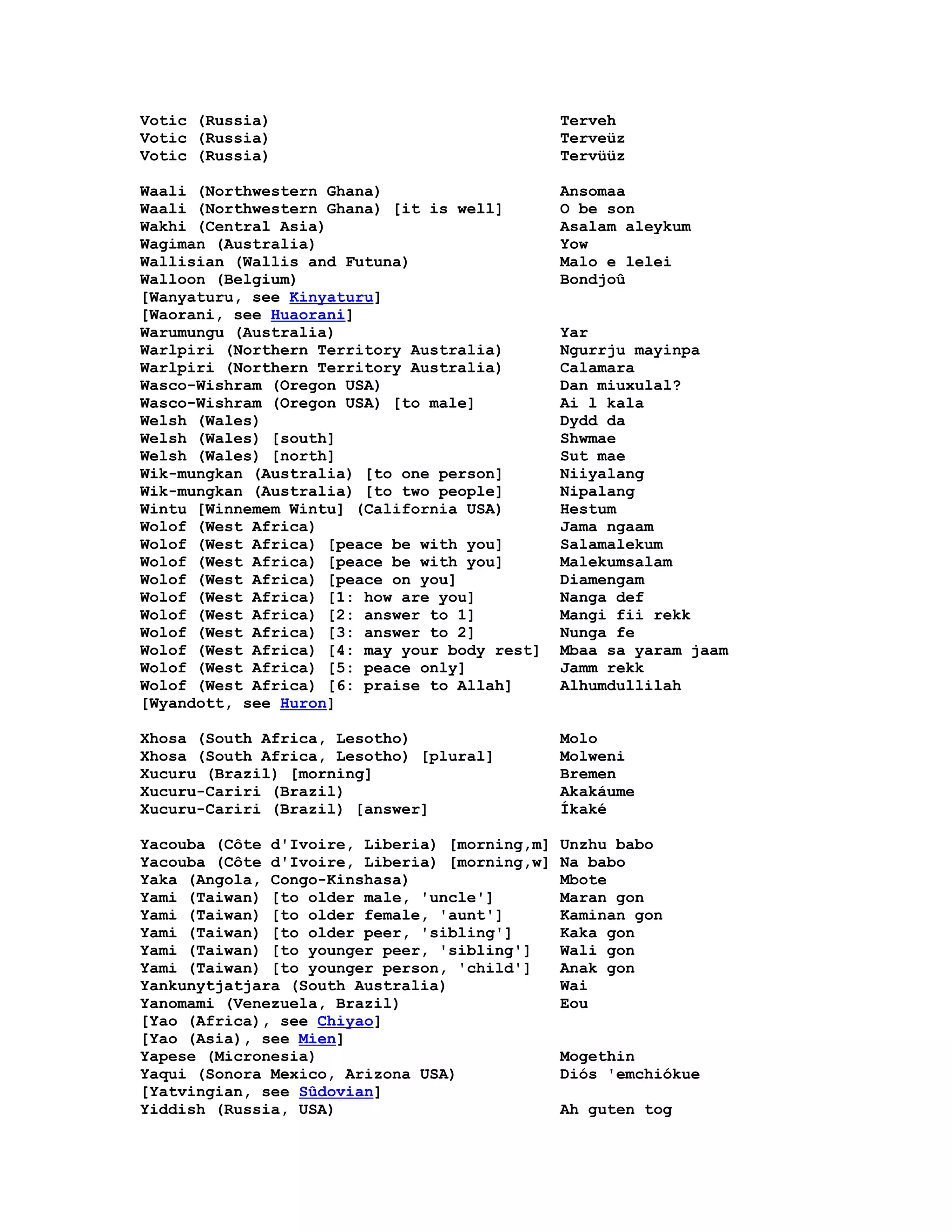 Hello In Many Languages