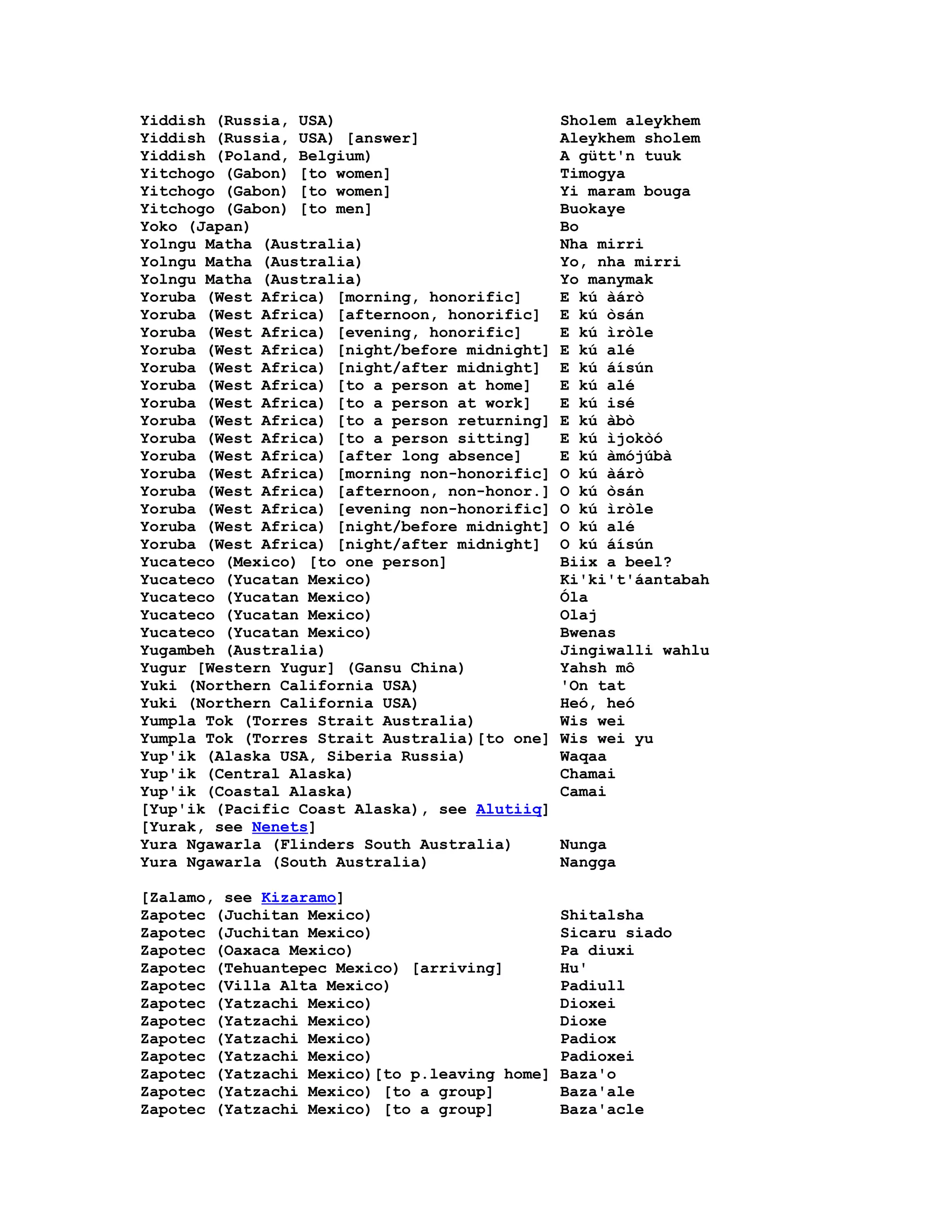 Hello In Many Languages