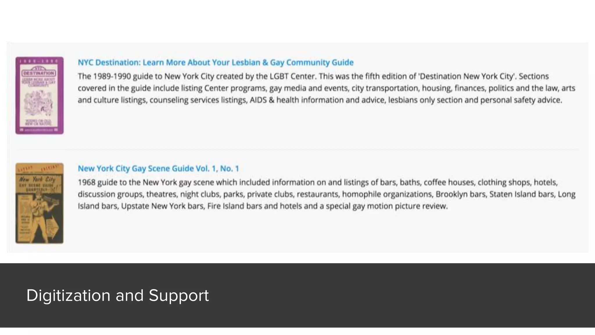 Digitization and Support
 