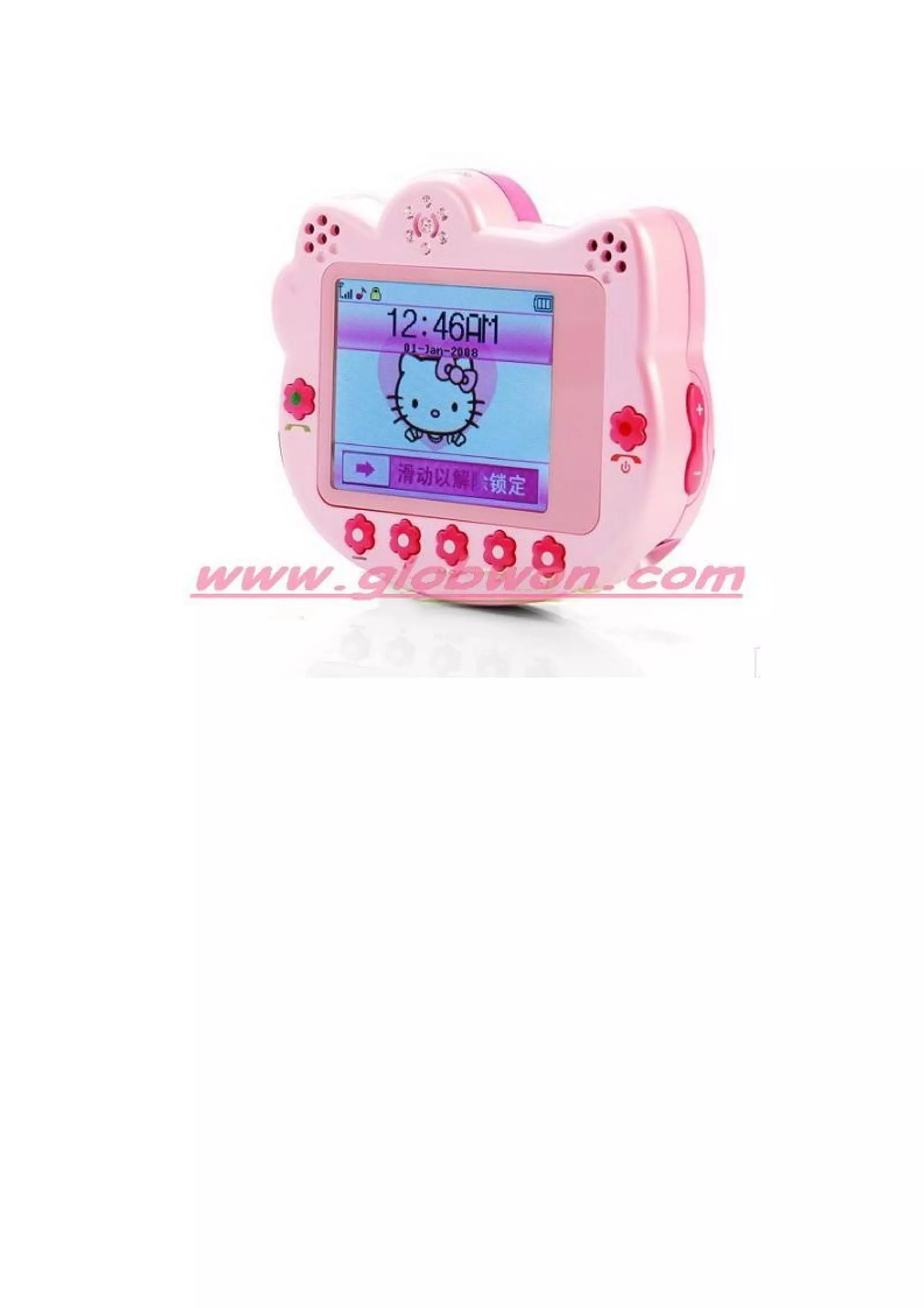 Hello Kitty C90 Cute Pink Lady Phone