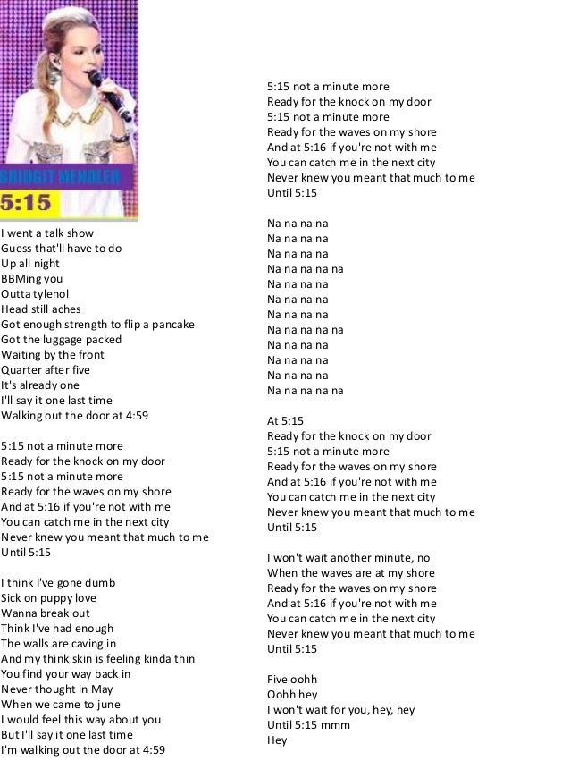 Hello My Name Is Bridgit Mendler Lyrics