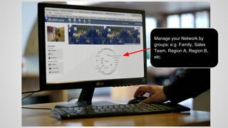 Manage your Network by
groups
e.g. Family, Sales Team,
Region A, Region B, etc.

 
