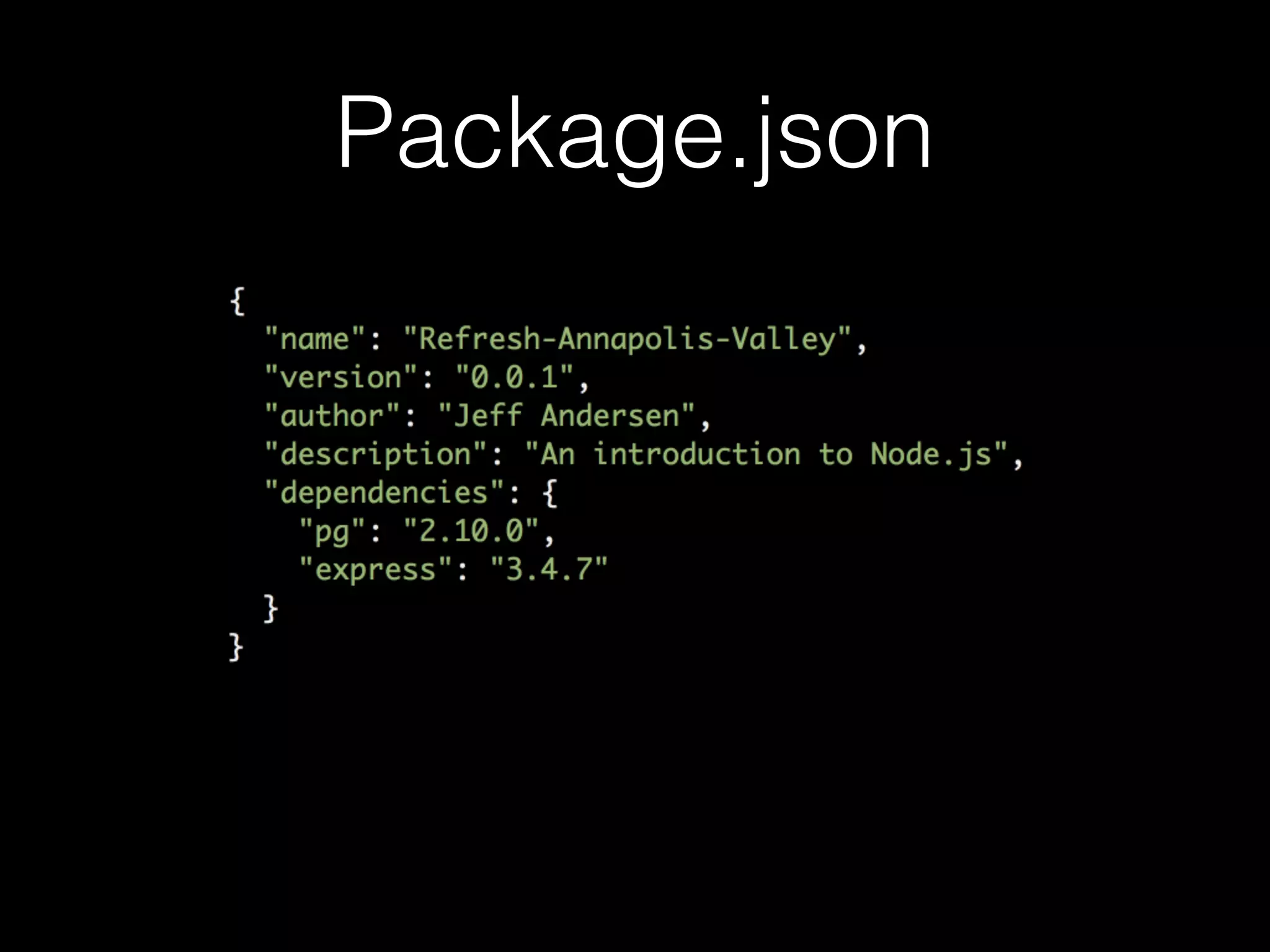Package.json

 