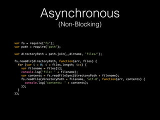 Asynchronous
(Non-Blocking)

 