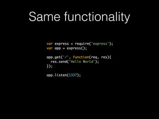 Same functionality

 