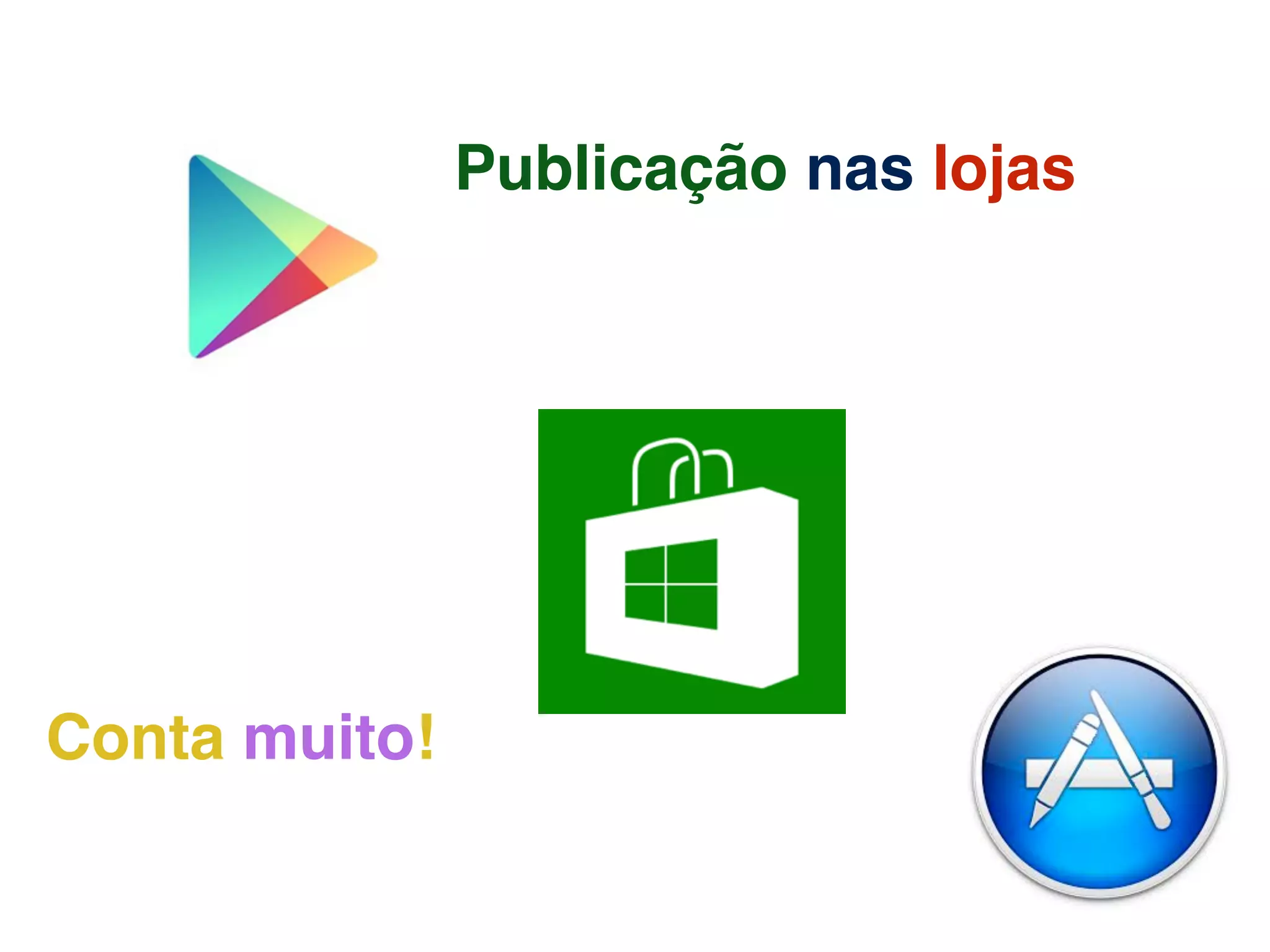 Publicação nas lojas
Conta muito!
 