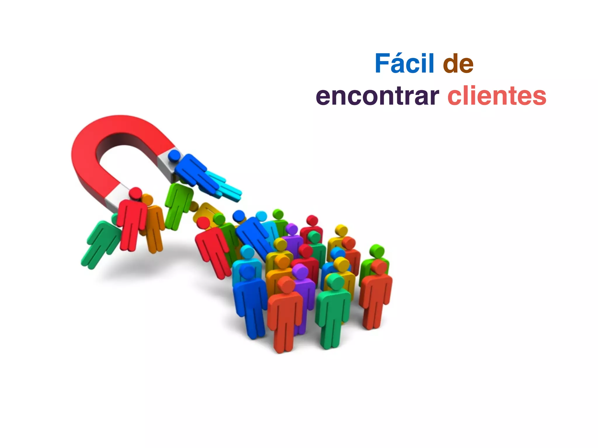 Fácil de
encontrar clientes
 