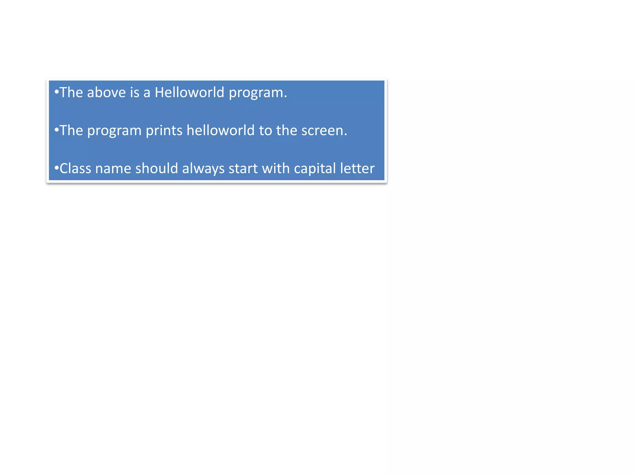 Hello world java program | PPT