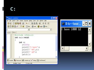 Hello world program | PPTX | Programming Languages | Computing