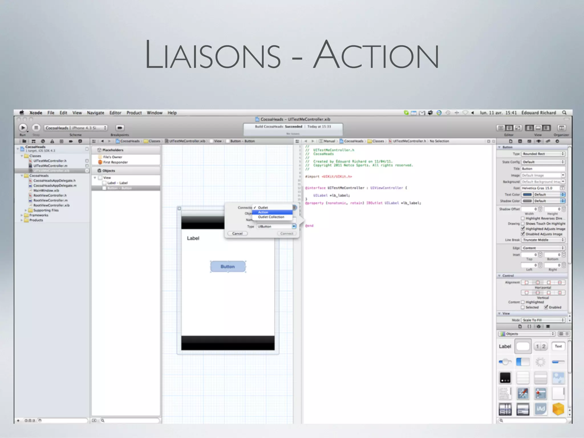 LIAISONS - ACTION
 