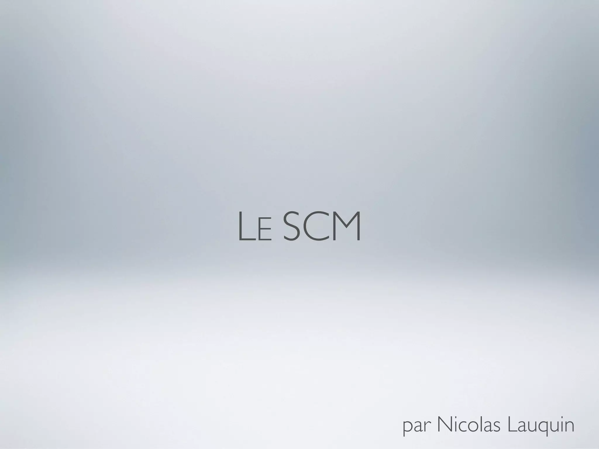 LE SCM



         par Nicolas Lauquin
 