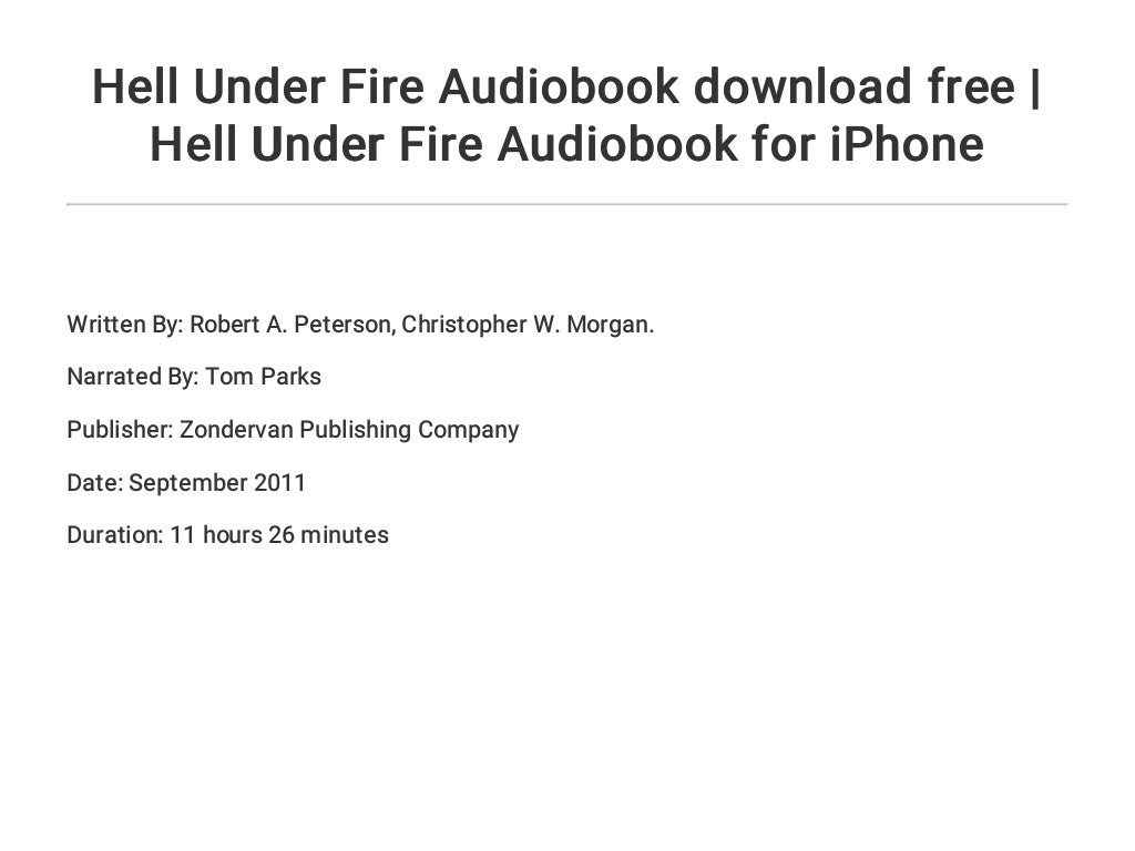 Hell Under Fire Audiobook download free | Hell Under Fire ...