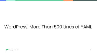 Copyright © SUSE 2021 15
WordPress: More Than 500 Lines of YAML
 