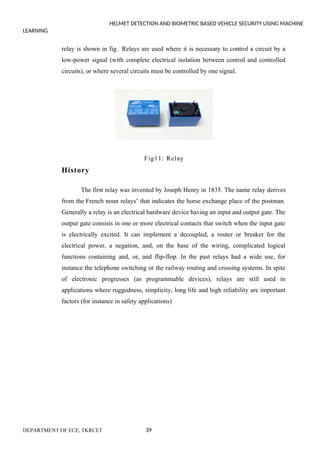 Biometric Machine Relay Types HELMET DETECTION AND BIOMETRIC BASED VEHICLESECURITY USING MACHINE ...
