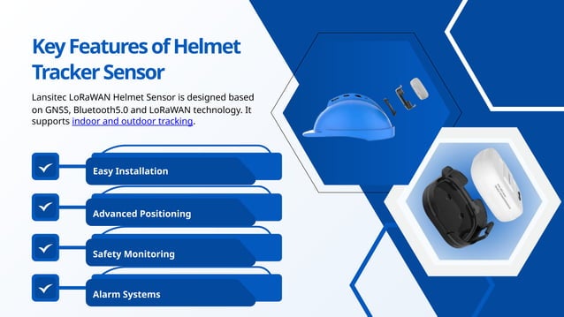 Helmet Hard Hat Tracker Sensor - Construction Site Employee Tracking | PPT