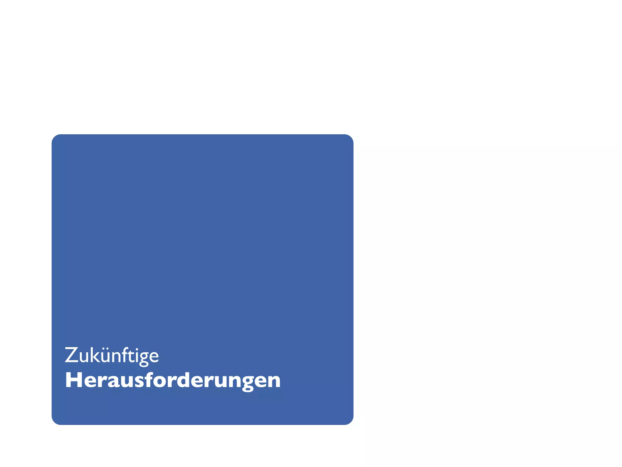 Zukünftige
Herausforderungen
 